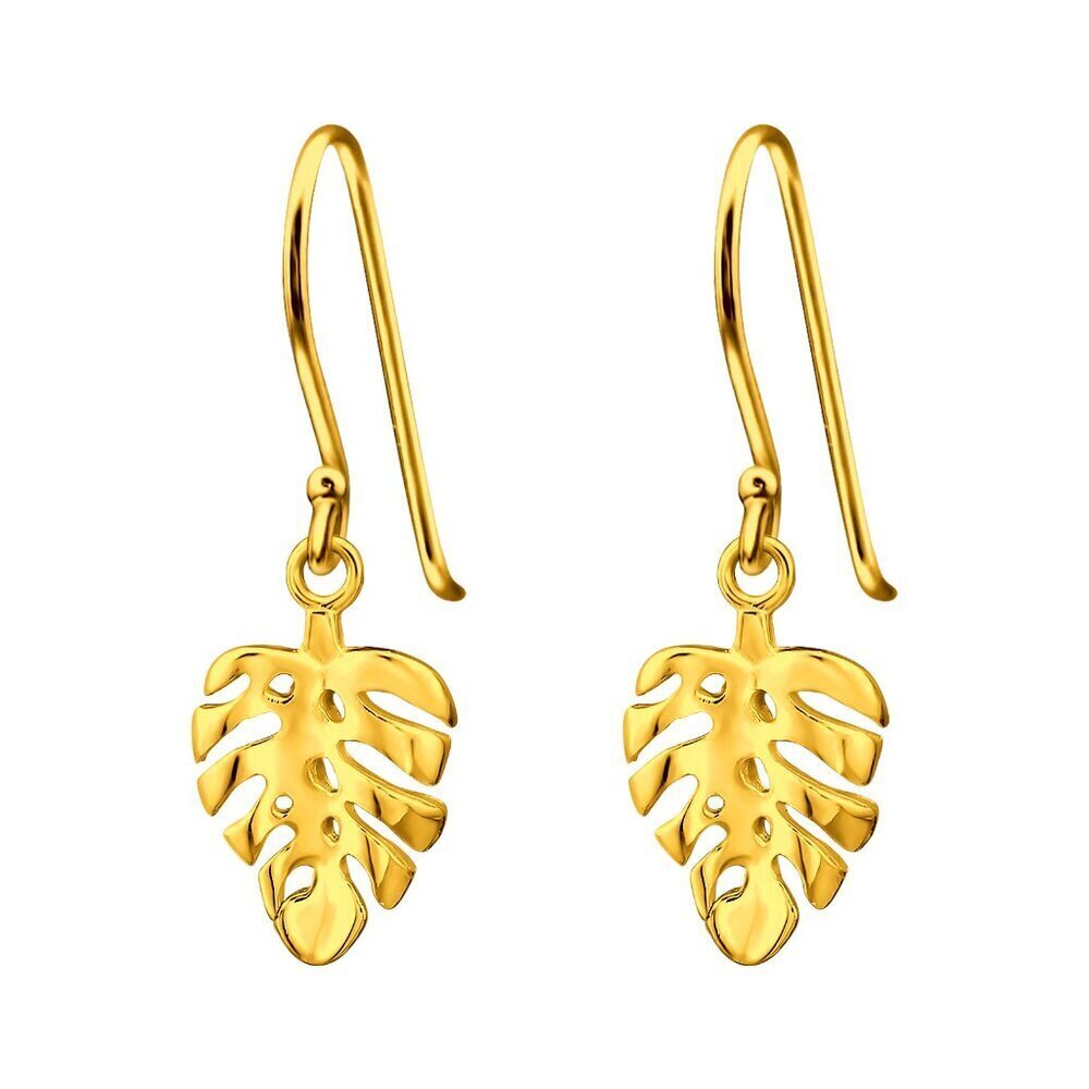 14K Gold Vermeil Leaf Earrings | Delicate Botanical